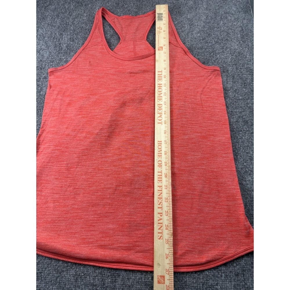 Lululemon Womens Twist Back Racerback Tank Heathered Coral Active Top Size 12 - Picture 6 of 10